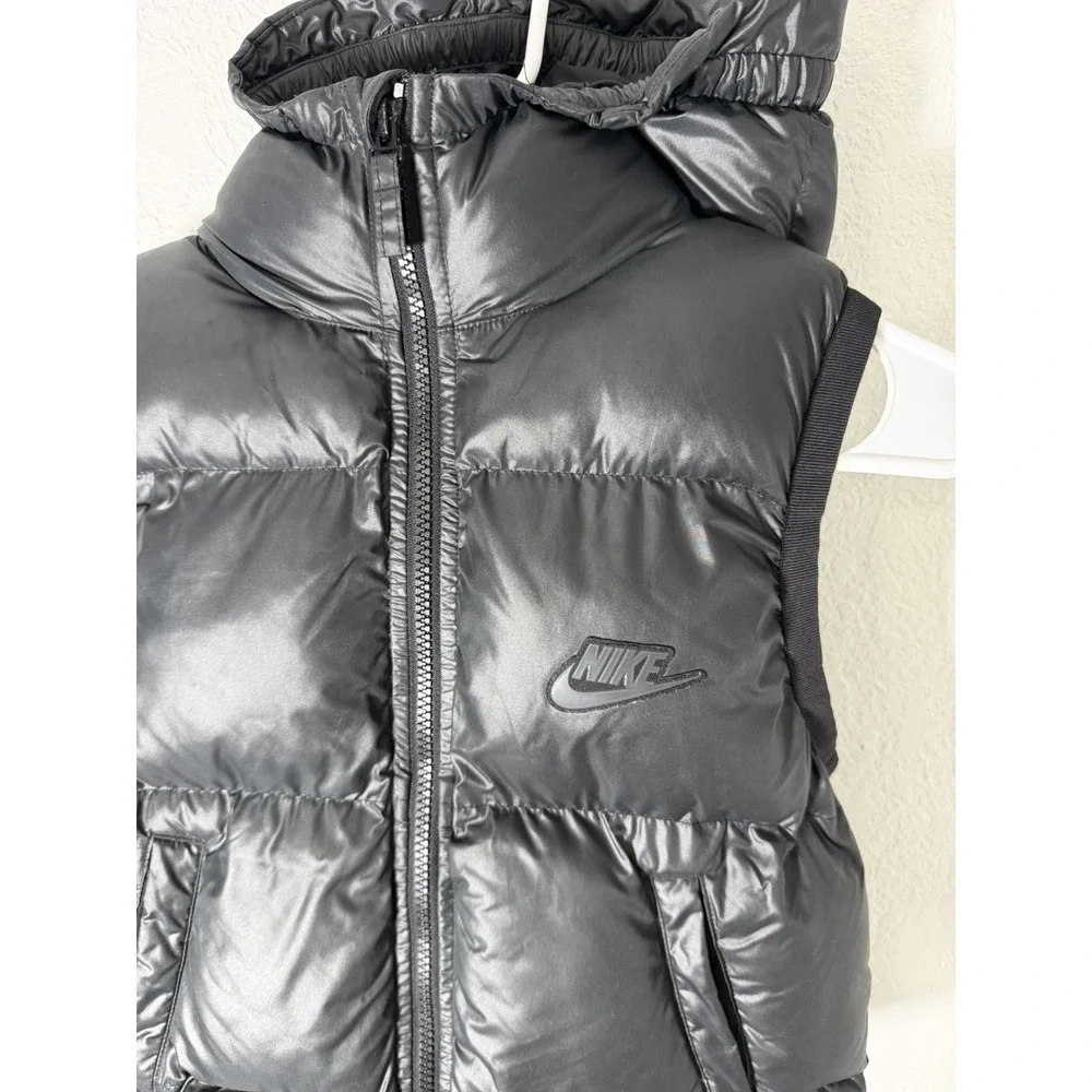 Nike Therma-FIT Repel Hooded Puffer Vest Black Big Kids XS FD2844-010 6-7 Years